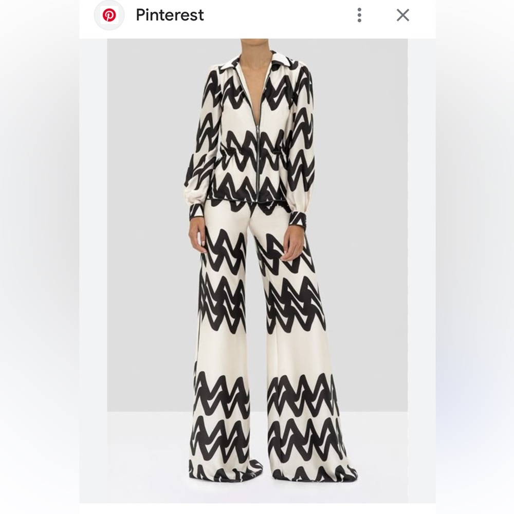 Alexis Black and White Zigzag Jumpsuit